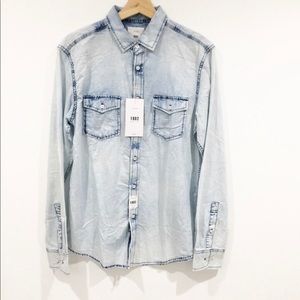 NEW Original denim Zip Code 1992 MENS jean shirt